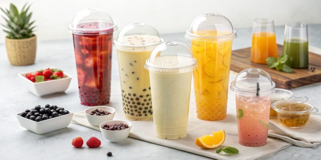 soft drinks in PET cups